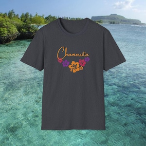 Chamorrita Hibiscus Cotton Tee, CNMI Guam Heritage Shirt, Chamorro Culture Apparel, Chamorro Pride Gift