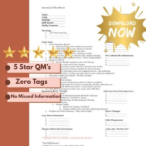 The MDS Nurse Daily Worksheet