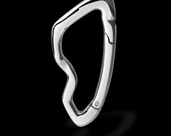 Bent HEAVY Metal Carabiner Keychain: Cyberpunk Key Clip