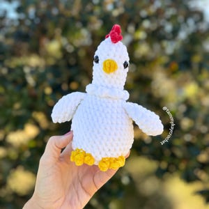 No Sew-gehaakte kippenpatronen: pdf-patronen, 4-in-1-bundel, amigurumi-kippen, haan, kip, hen, kuiken afbeelding 8