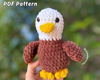 Patrón de águila de ganchillo sin costuras: pájaro amigurumi, Market Makes (PDF)