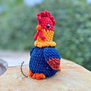 No Sew-gehaakte kippenpatronen: pdf-patronen, 4-in-1-bundel, amigurumi-kippen, haan, kip, hen, kuiken afbeelding 3