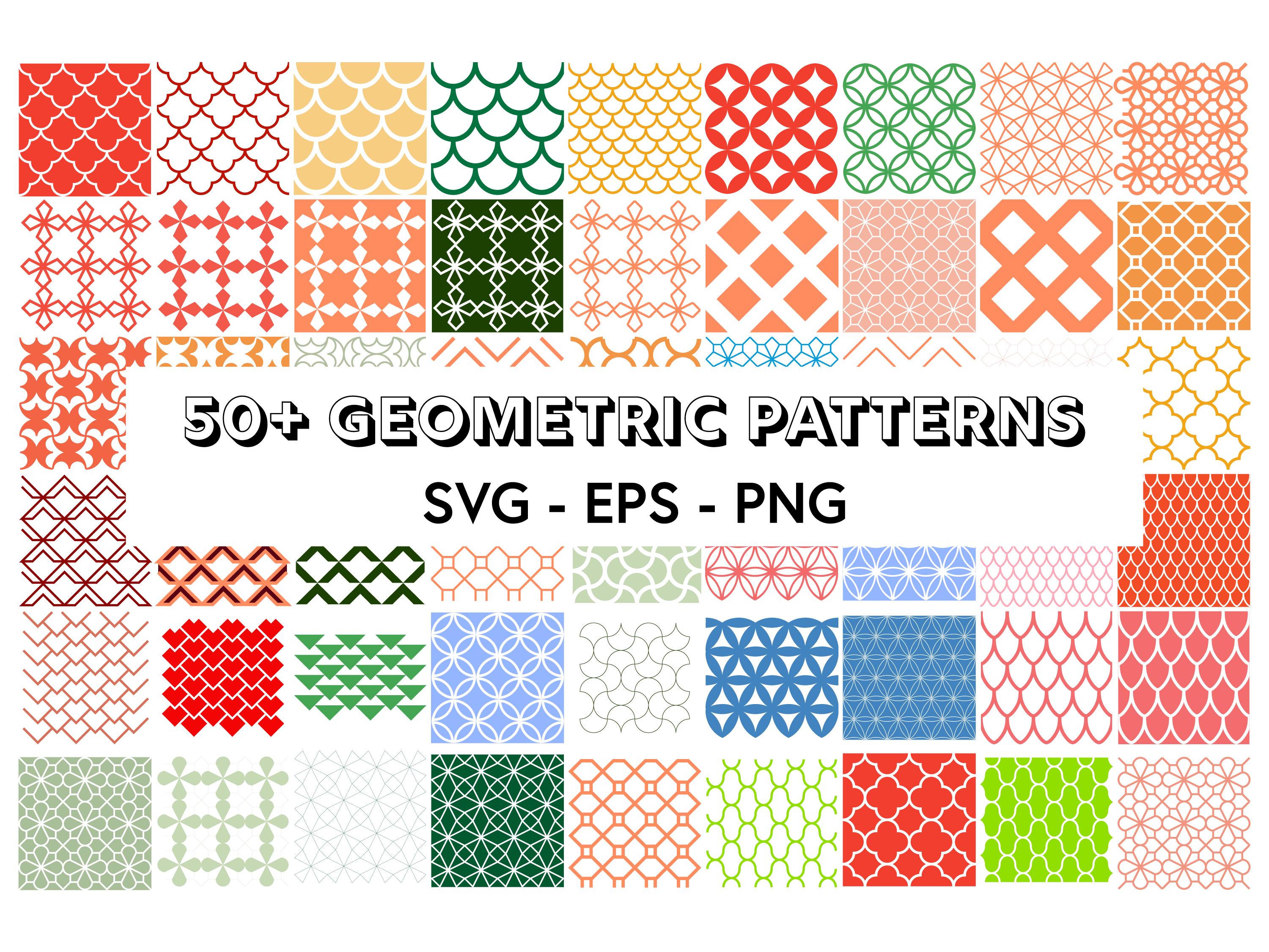 50+ Seamless Geometric Vector Patterns - Etsy
