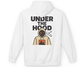 Sudadera con capucha y estampado bajo la capucha, unisex, de forro polar, estilo urbano.