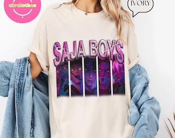 Custom SAJA Boys Graphic Tee: Kpop Anime Inspired Comfort Colors Shirt