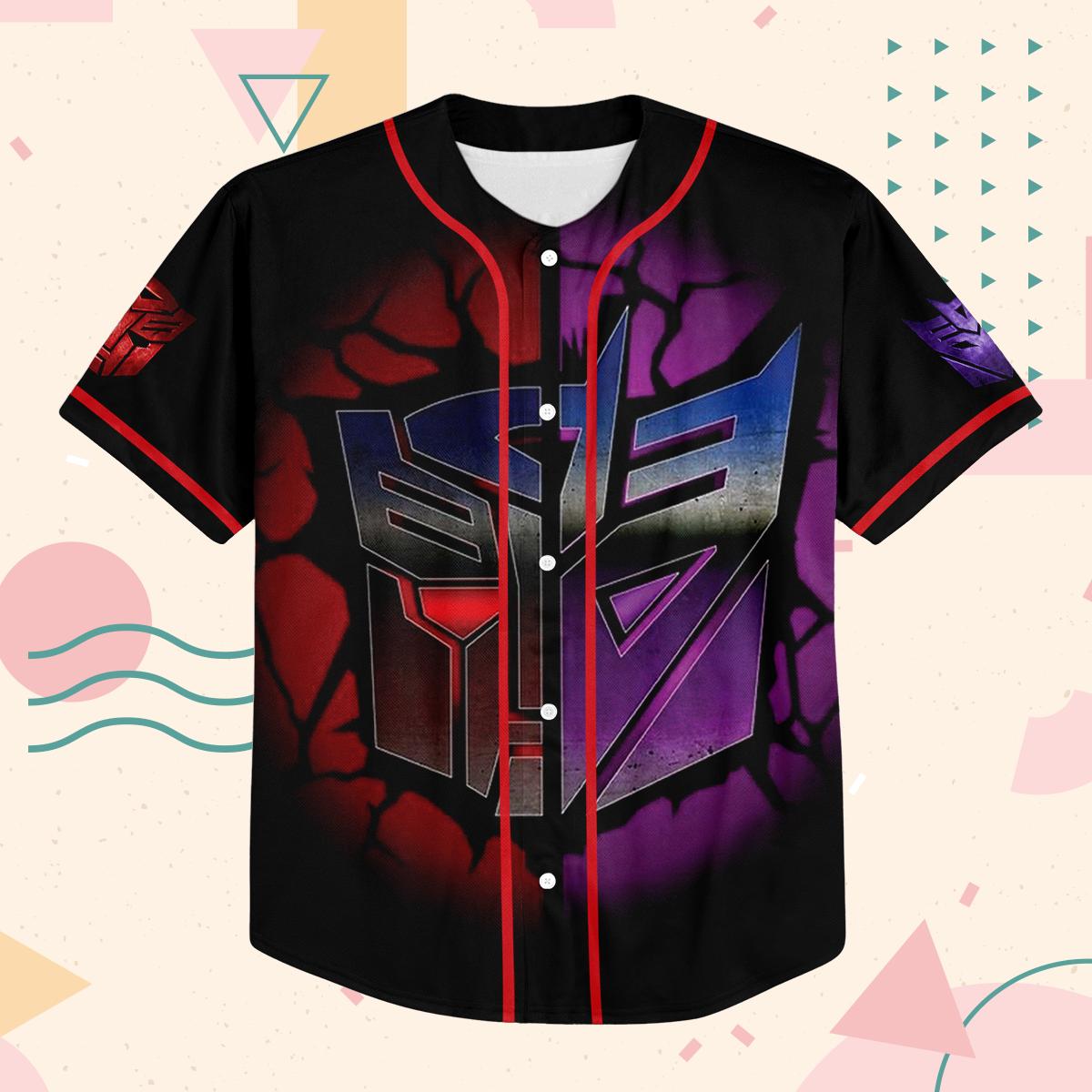 Custom Transformers Baseball Jersey, Optimus Prime & Megatron, Birthday ...