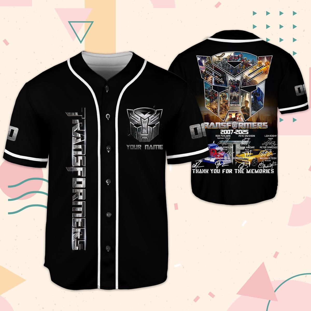 Custom Transformers Baseball Jersey, Autobot Tribute Shirt - Etsy