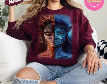 Epic Avatar Fire & Ash Sweatshirt | Sci-Fi Hoodie | Fantasy Adventure Graphic Top | Movie Lover Apparel