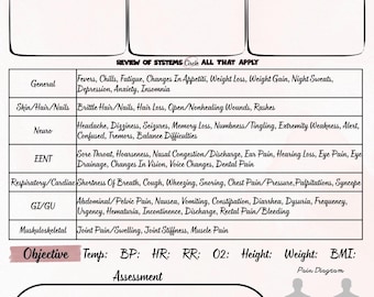 Student SOAP Note Template (Digital)