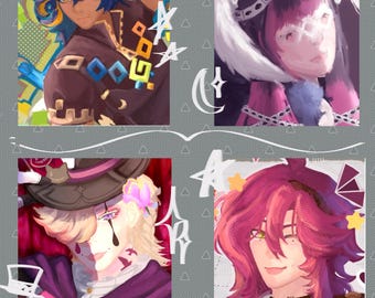Genshin Fotokarten! Heizou, Kinich, Columbina, & Lyney (KEINE BESTELLUNG 29.06.-29.08.)