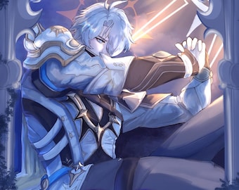A3 Honkai Starrail Phainon Print - Star pattern holographic