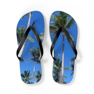 Tropical Flip Flops - Beach Sandals, Summer Footwear, Vacation Gear, Pool Party Essentials, Gift for Beach Lovers