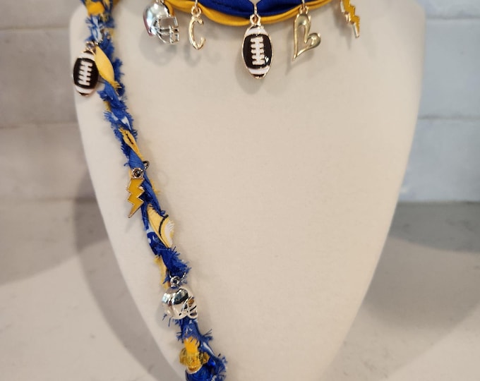 Purse Charms Game Day "Chargers" & Bracelet