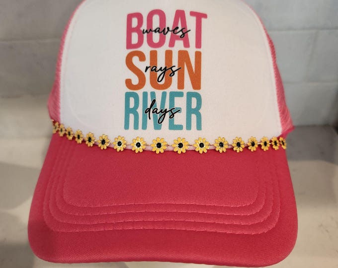Trucker Hat Boat Sun River