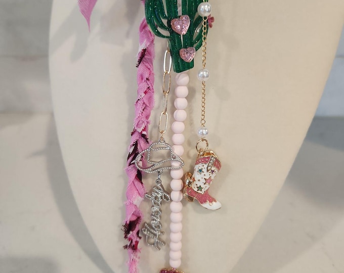 Purse Charm Cowgirl Pink Howdy