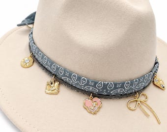 Hat Band with Charms Western Boho Cowgirl Style