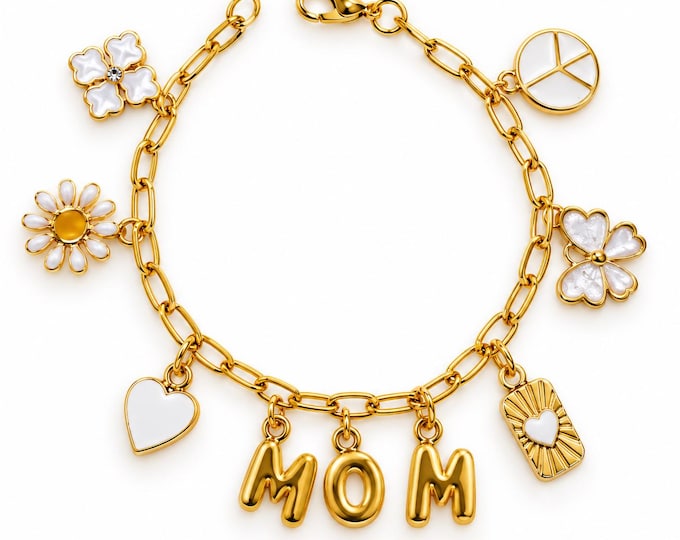 Charm Bracelet: Mom Gift For Mom