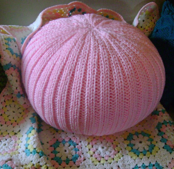 baby pink ottoman