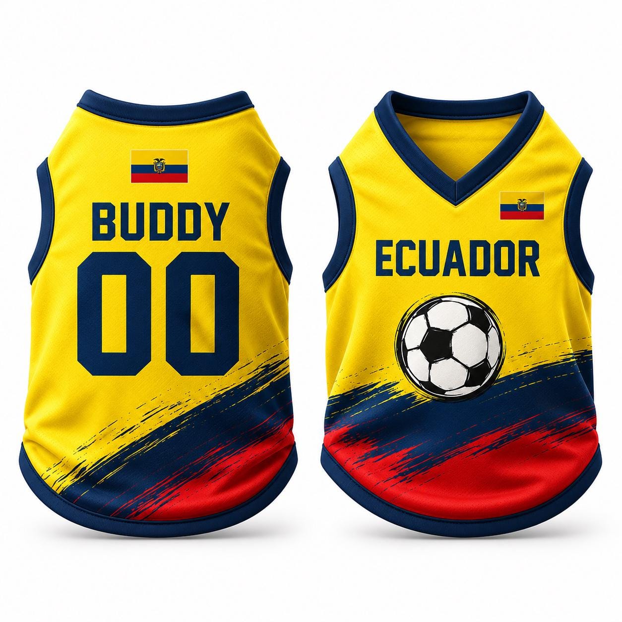 Discover Personalized Ecuador Pet Jersey, Custom Name And Number Dog Shirt, Soccer Style Pet Apparel, Dog And Cat Clothing, Pet Lover Gift