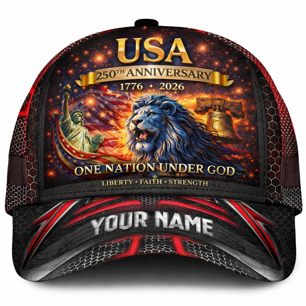250th Anniversary Embroidered Baseball Cap Adjustable Eagle – United States 250th Anniversary, Patriotic 250th  main image 3