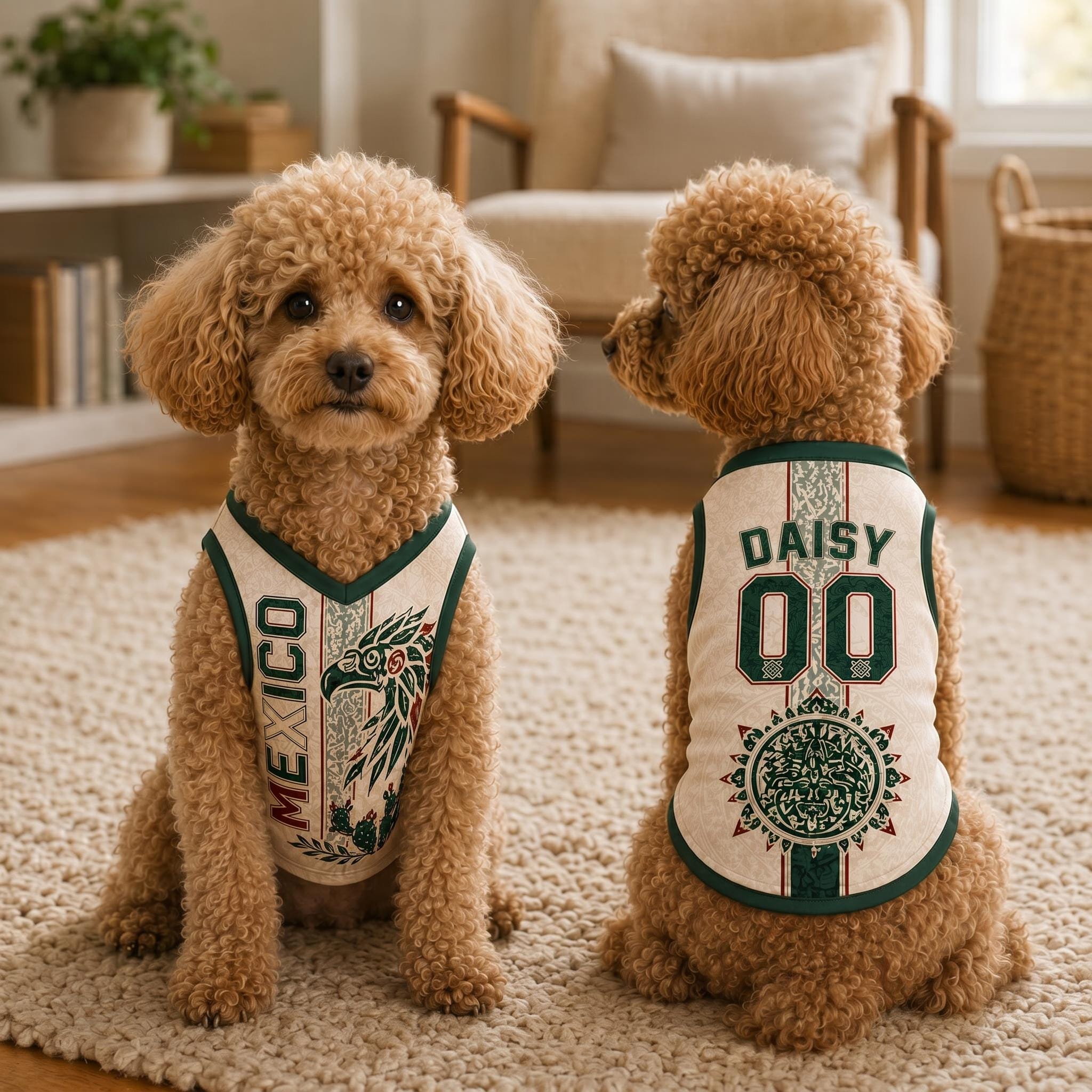 Discover Personalized Mexico Pet Soccer Jersey, Custom Dog Jersey with Name Number, Mexico Fan Gift, Soccer 2026 Pet Outfit, Festival Puppy Shirt