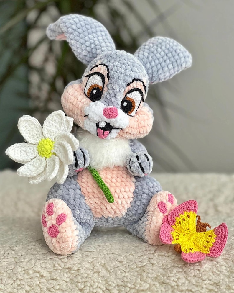 Crochet Bunny Pattern PDF: Amigurumi Rabbit Plush Toy, Realistic Spring ...