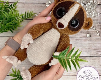 Crochet Slow Loris Pattern: Amigurumi Jungle Animal Plush (PDF Download)