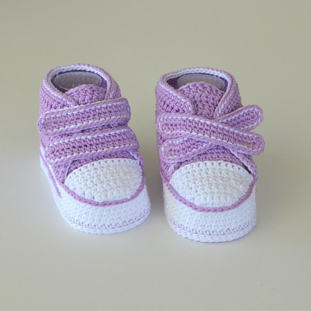 Crochet Pattern Baby Sneakers | High Top Booties With Straps (PDF) - Etsy