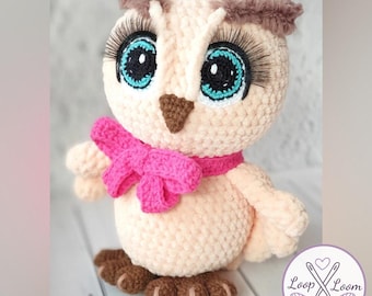 Crochet Owl Pattern PDF: Amigurumi Woodland Animal, Realistic Owl Plushie, Digital Download