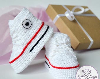 Crochet Pattern Baby High Top Sneakers | Newborn Booties (PDF Pattern)