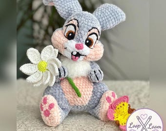 Crochet Bunny Pattern PDF: Amigurumi Rabbit Plush Toy, Realistic Spring Bunny, Digital Download