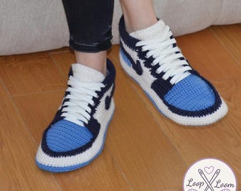 Adult Sneakers Crochet Pattern – Slipper Socks PDF Tutorial | House Shoes Pattern | Instant Digital Download