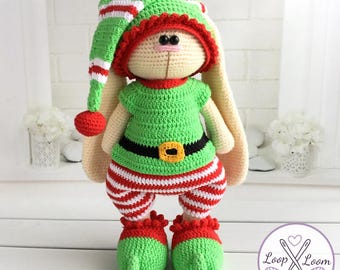 Crochet Elf Outfit Pattern: 32cm Bunny Doll Clothes (PDF Pattern)
