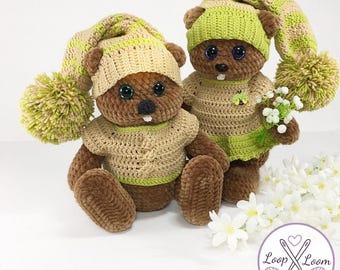 Beaver Crochet Pattern: Amigurumi Woodland Animal Plush (Digital Download)