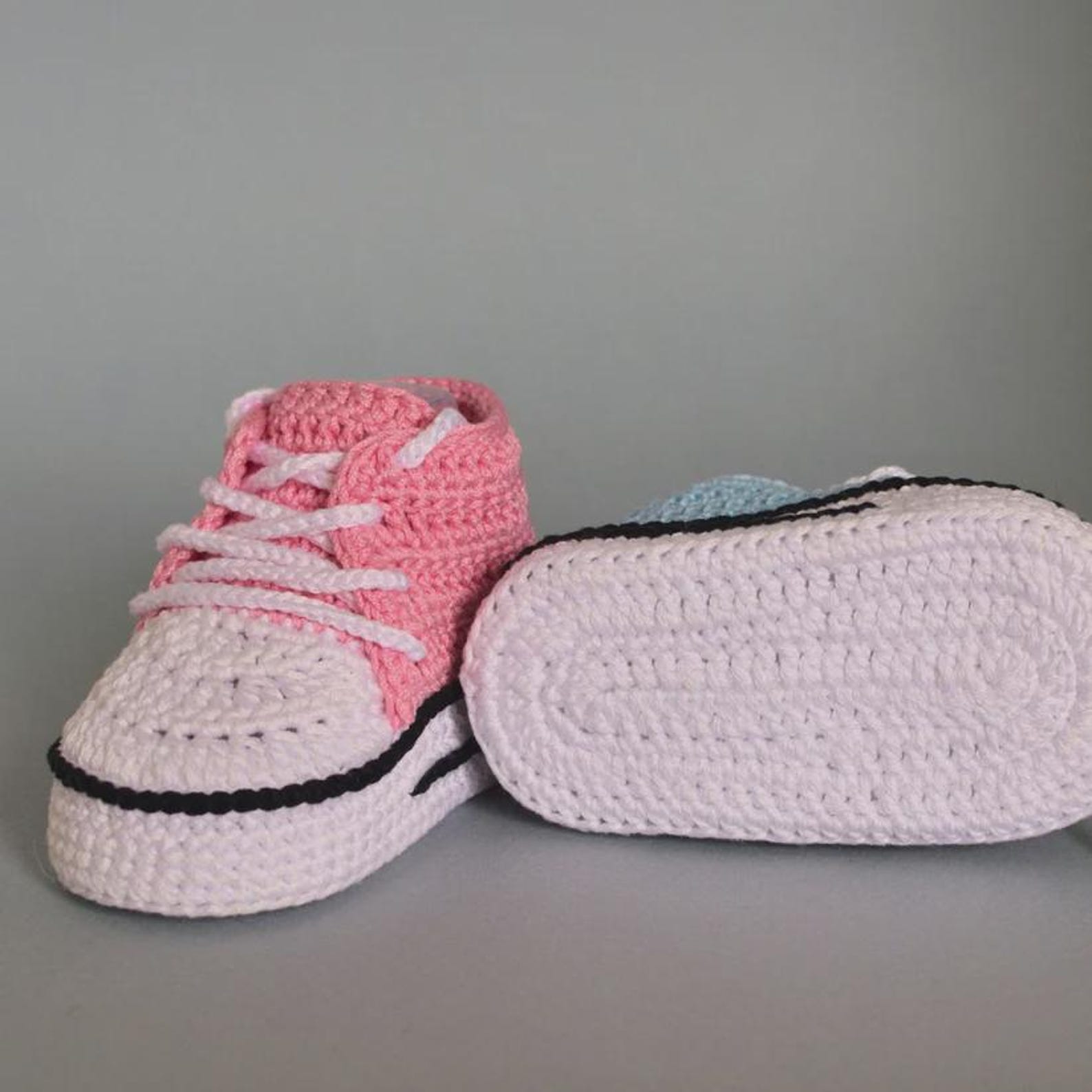 Crochet Pattern Baby High Top Sneakers | Newborn Booties (PDF Pattern ...