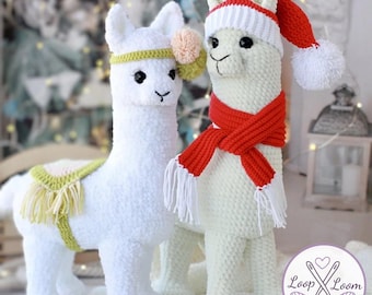 Crochet Llama Pattern: Amigurumi Holiday Plush Set (PDF Download)