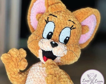 Cartoon Mouse Crochet Pattern PDF, Amigurumi with Cheese, Plush Toy, Stuffed Animal (Digital Download)