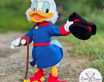 Crochet Duck Pattern PDF: Amigurumi Rich Duck Toy, Realistic Plushie, Digital Download