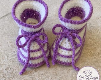 Modèle de chaussons pour bébé au crochet | Deux styles, de la naissance à 12 mois (PDF)