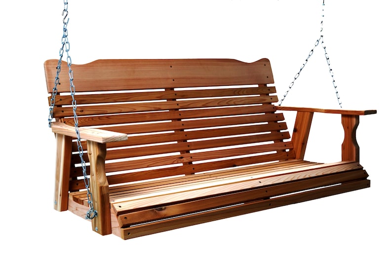Amish Crafted Cedar Porch Swing – Sustainably Sourced, 4ft - Etsy