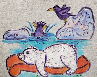 Polar Bear Pool Party Long Sleeve Tshirt or Sweatshirt