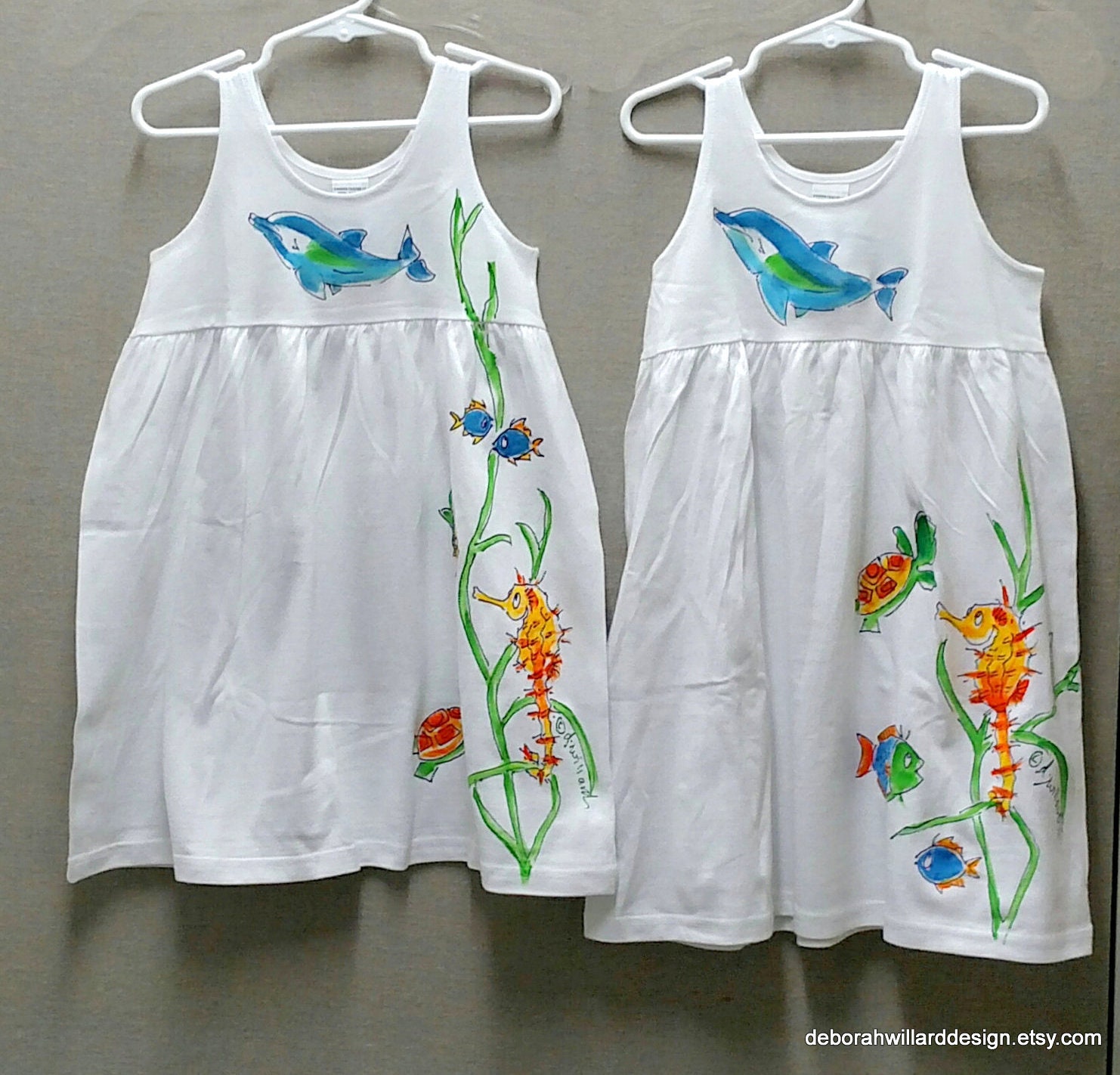 Robe empire dauphin hippocampe pour toute petite et fille Etsy France