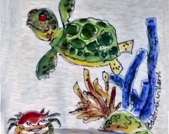 Sea Turtle T-Shirt for Boys Long or Short Sleeves