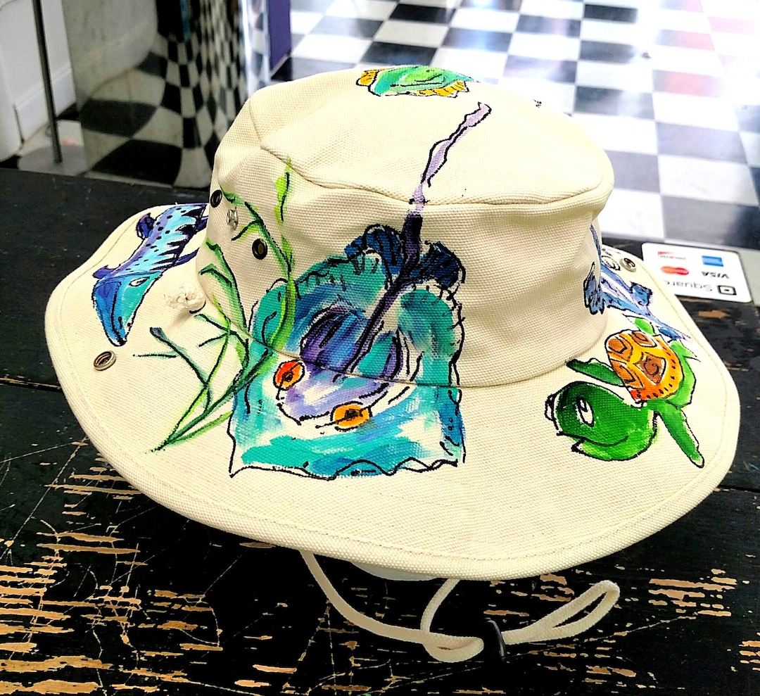 String Ray Hat Stingray Outback Hat Hand Painted for Men and Women - Etsy