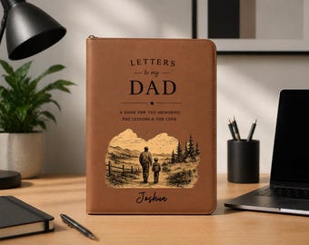 Custom Portfolio for Dad, Letters to my Dad, Father’s Day Gift for Him, Business Portfolio for Him, Gift for Dad, Gift from Daughter and son