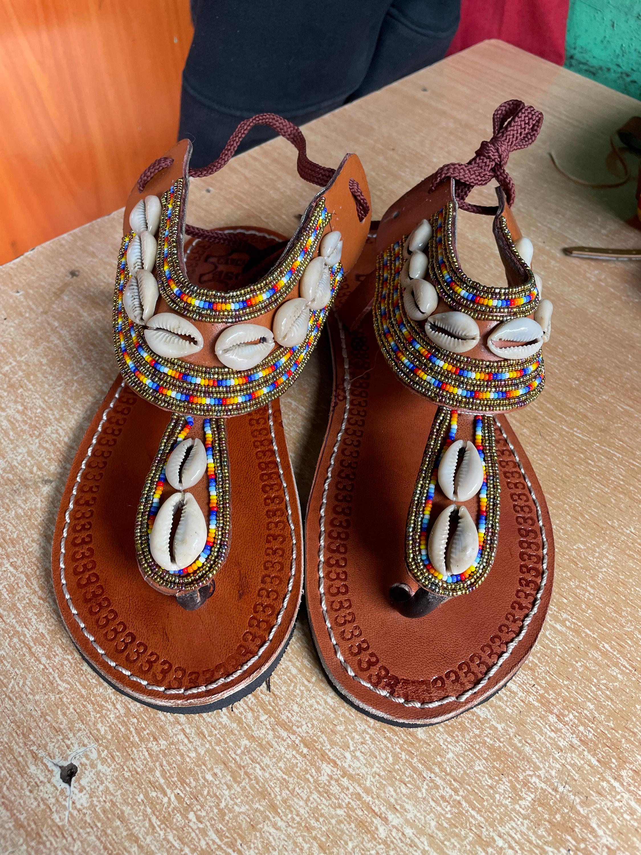 Authentic tribal sandals Traditional african sandals hi-res stock photography and  main image 4