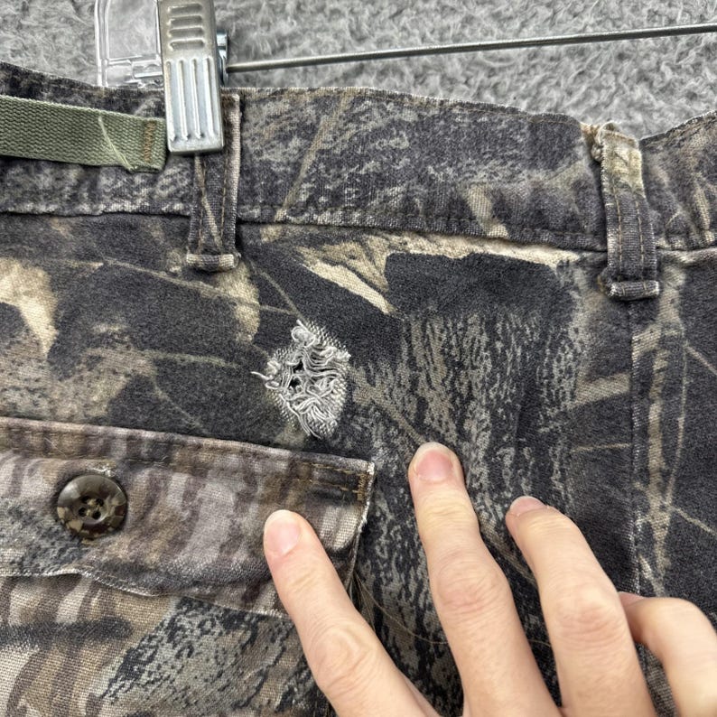 Pantalones cargo vintage de camuflaje Mossy Oak, estilo grunge/gorpcore, talla mediana x 32 para hombre. imagen 5