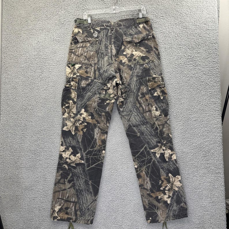 Pantalones cargo vintage de camuflaje Mossy Oak, estilo grunge/gorpcore, talla mediana x 32 para hombre. imagen 3