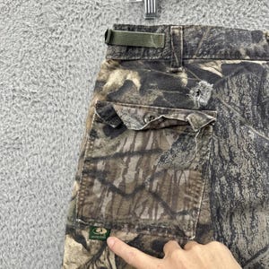 Pantalones cargo vintage de camuflaje Mossy Oak, estilo grunge/gorpcore, talla mediana x 32 para hombre. imagen 4
