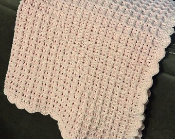 Customized Waffle Stitch Baby Blanket